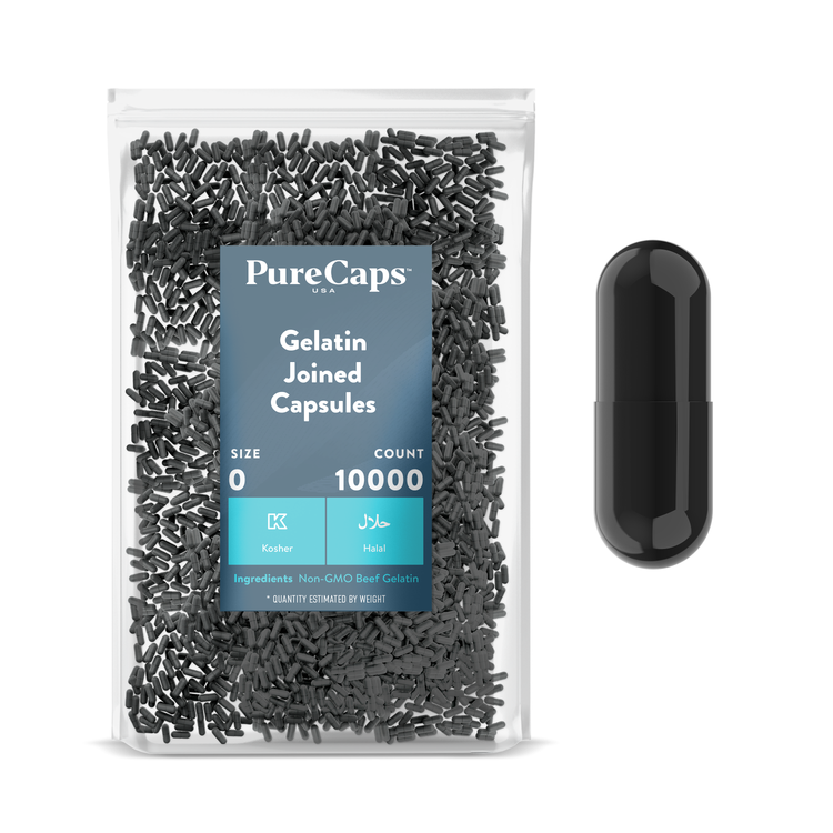 Size 0 Joined Solid Gelatin Capsules