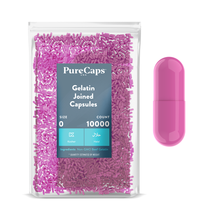 Size 0 Joined Solid Gelatin Capsules