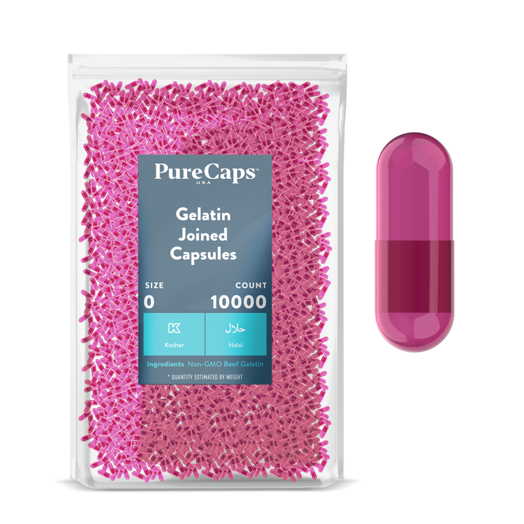 Size 0 Joined Solid Gelatin Capsules