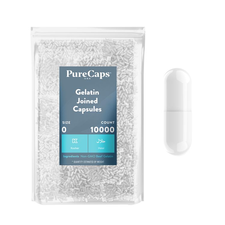 Size 0 Joined Solid Gelatin Capsules