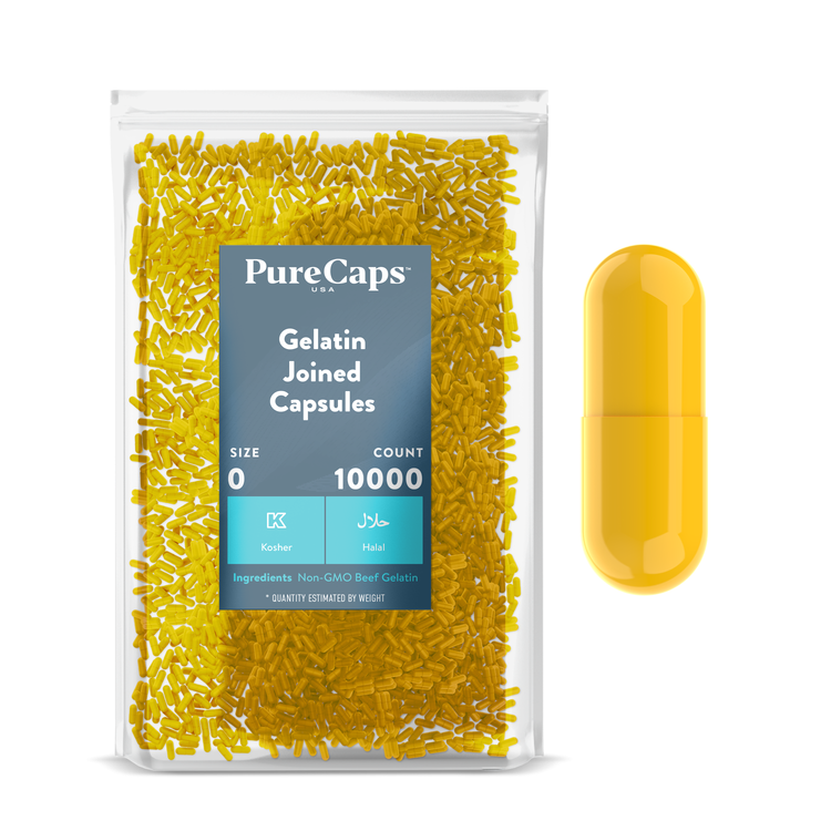 Size 0 Joined Solid Gelatin Capsules