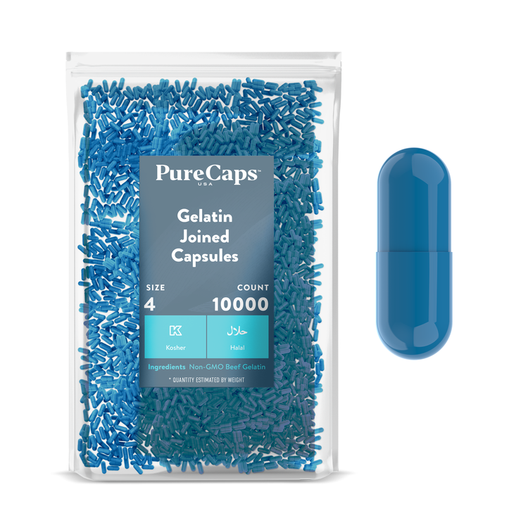 Size 4 Joined Solid Gelatin Capsules
