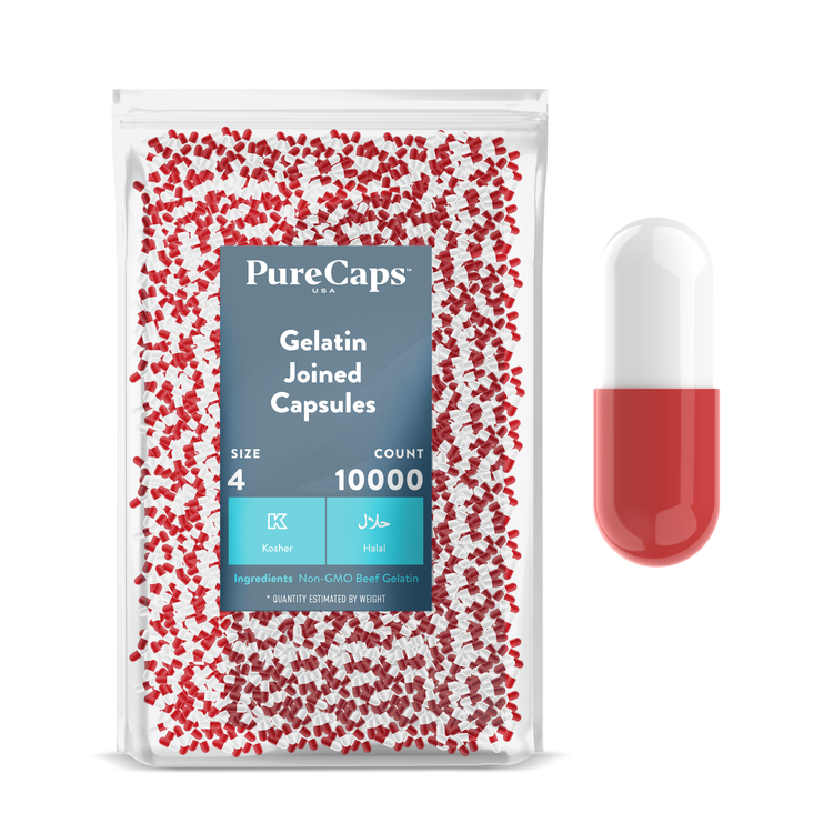 Size 4 Joined Two-Toned Gelatin Capsules