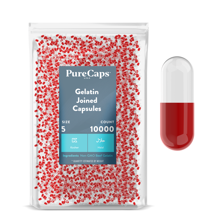 Size 5 Joined Two-Toned Gelatin Capsules