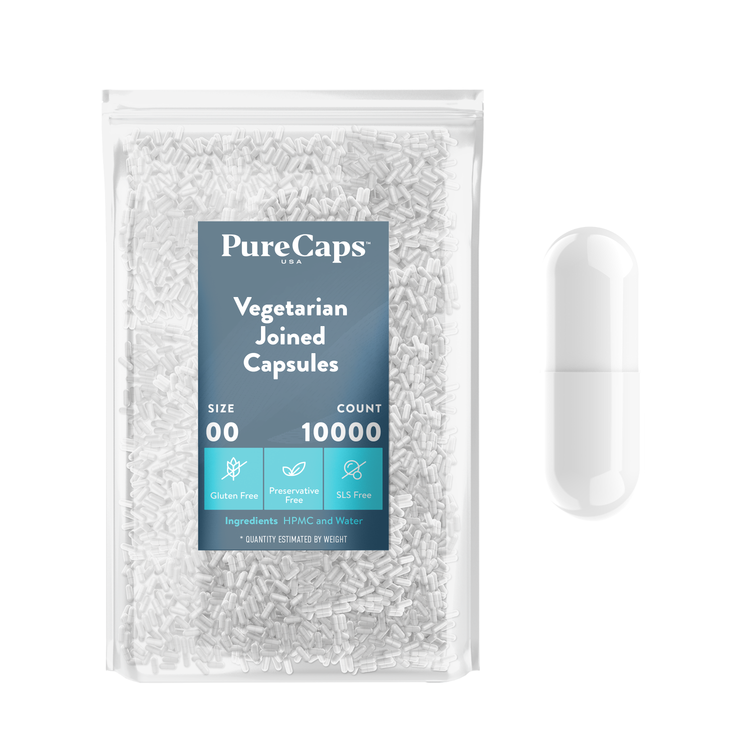 Size 00 Joined Solid Vegetarian Capsules