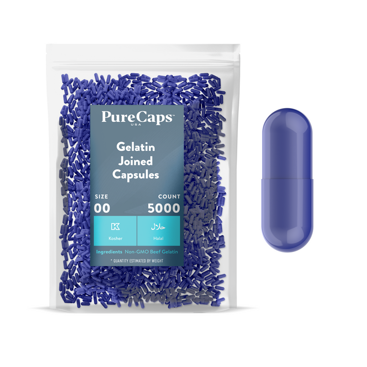 Size 00 Joined Metallic Gelatin Capsules