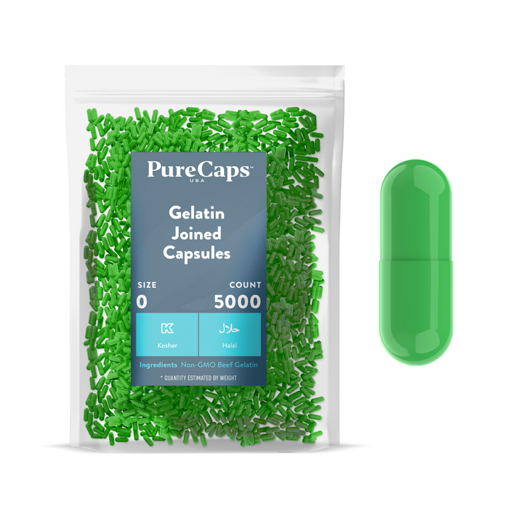 Size 0 Joined Solid Gelatin Capsules