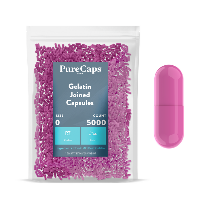 Size 0 Joined Solid Gelatin Capsules