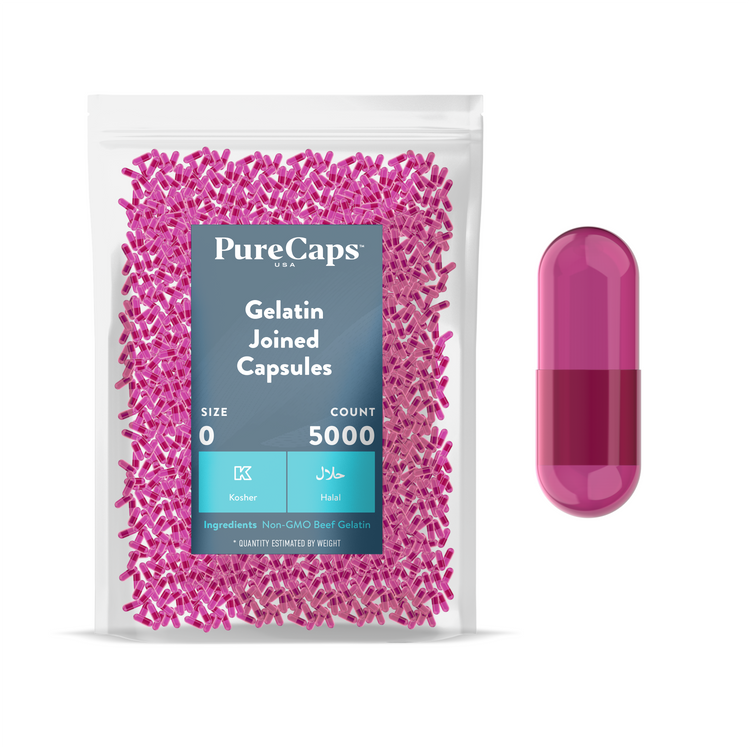 Size 0 Joined Solid Gelatin Capsules