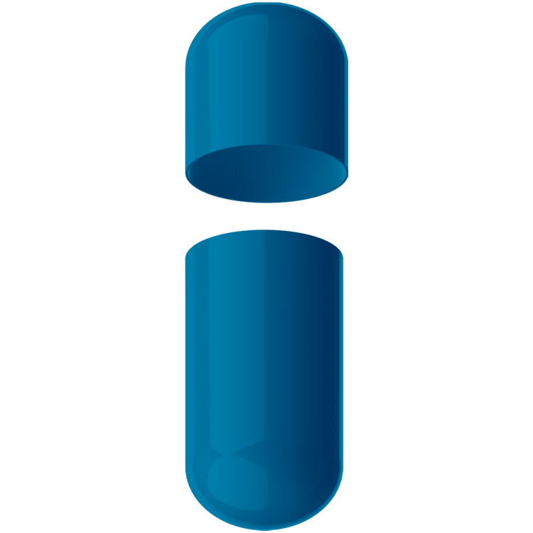 Size 0 Separated Solid Gelatin Capsules