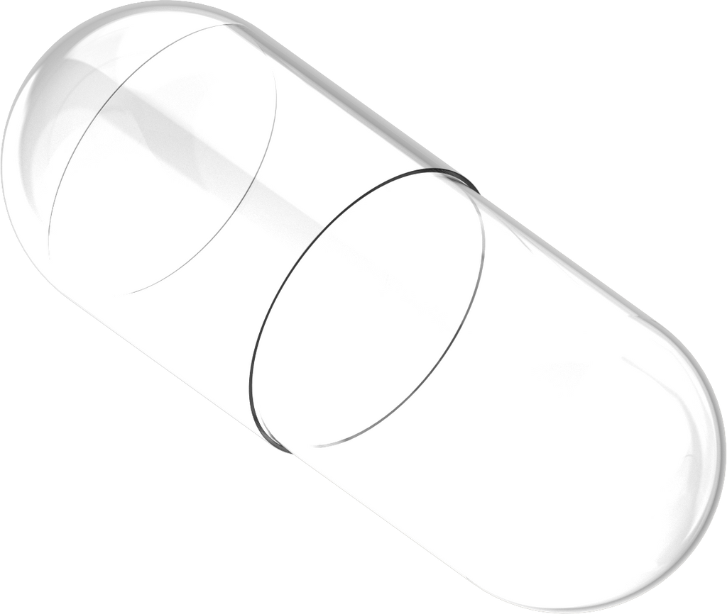 Size 1 Joined Clear Gelatin Capsules