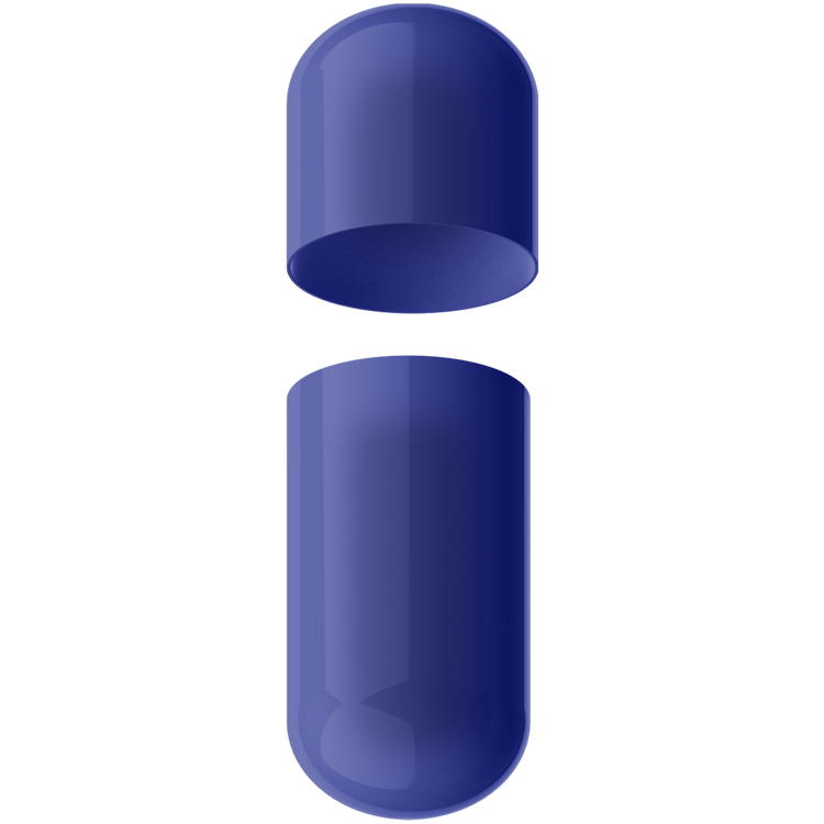 Size 00 Separated Metallic Gelatin Capsules