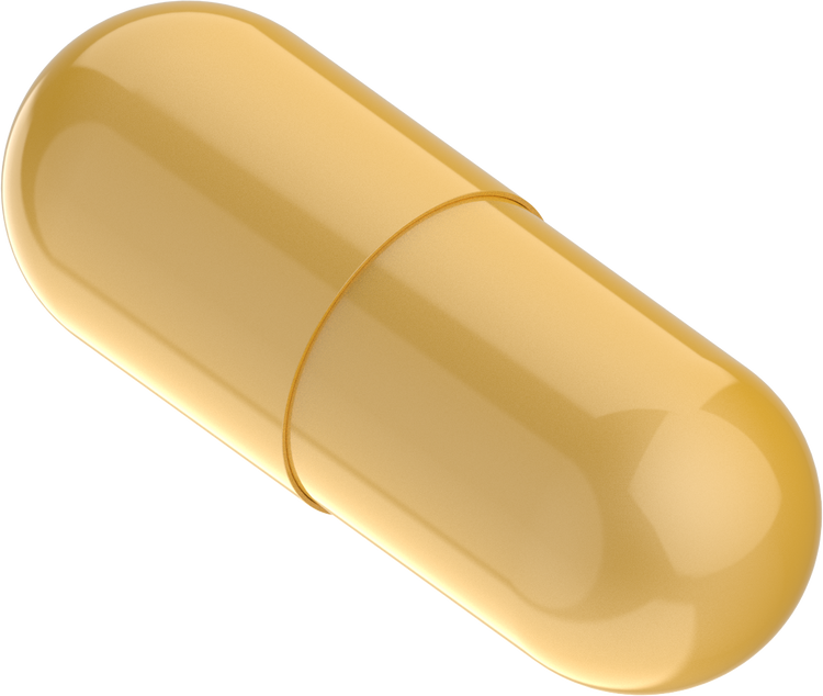 Size 4 Joined Metallic Gelatin Capsules