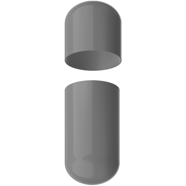 Size 00 Separated Metallic Gelatin Capsules