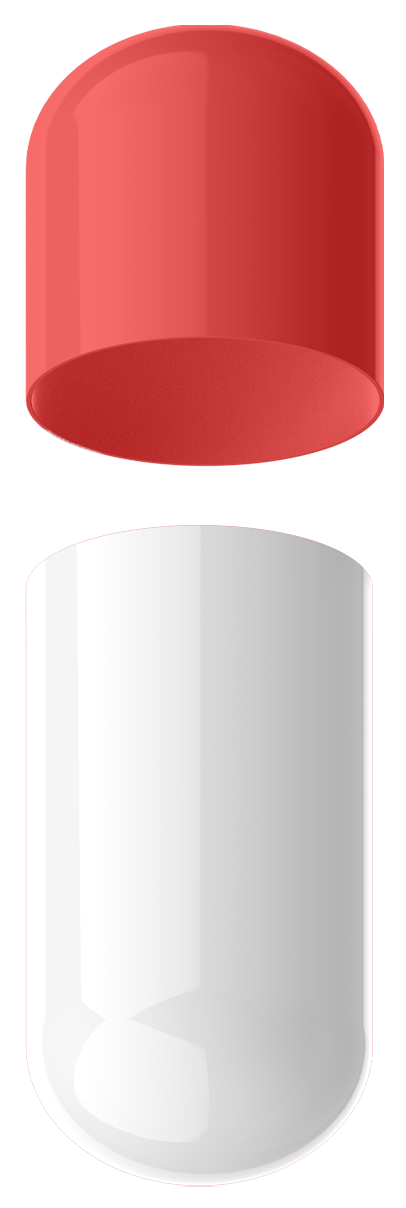 Size 4 Separated Two-Toned Gelatin Capsules