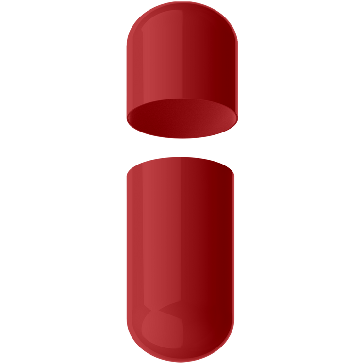 Size 0 Separated Solid Gelatin Capsules