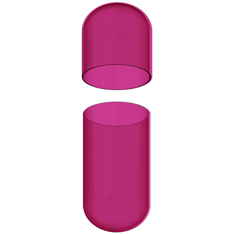 Size 0 Separated Solid Gelatin Capsules
