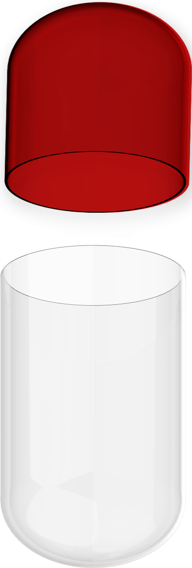 Size 4 Joined Two-Toned Gelatin Capsules