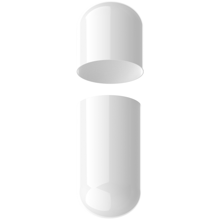 Size 0 Separated Solid Vegetarian Capsules