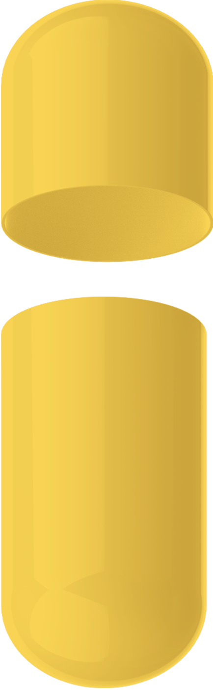 Size 0 Separated Solid Gelatin Capsules