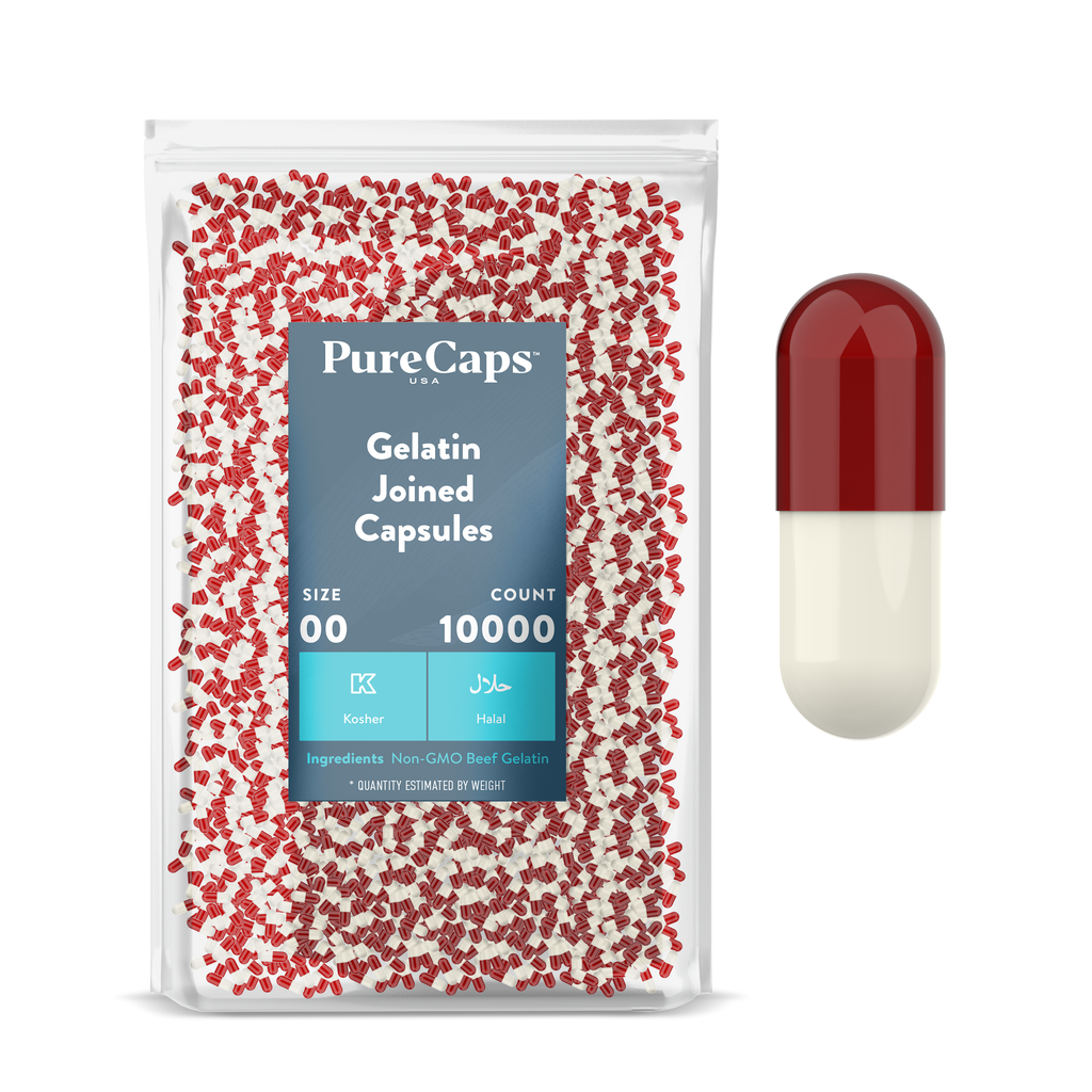 Pure Capsules® Size 0 White Empty Gelatin Capsules - Size 0 Gelatine Pure Capsules® Size 0 White Empty Gelatin Capsules - Size 0 Gelatine
