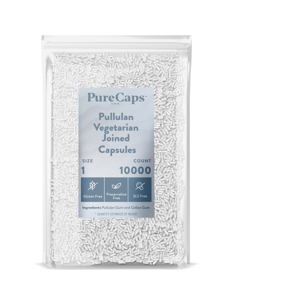 Size 1 Joined Clear Pullulan Capsules (Carton)