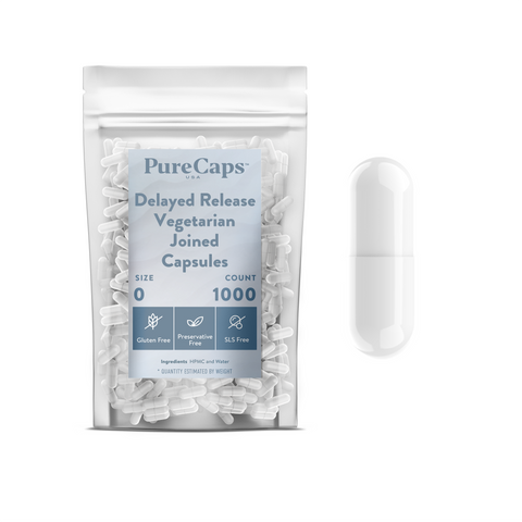 Size 0 Joined Solid Delayed Release Vegetarian Capsules
