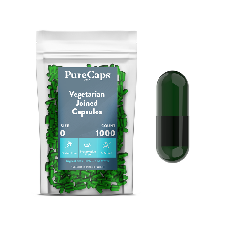 Size 0 Joined Solid Vegetarian Capsules