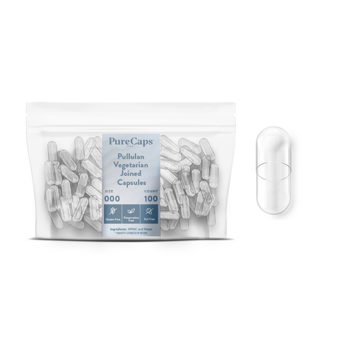 Size 000 Joined Clear Pullulan Capsules