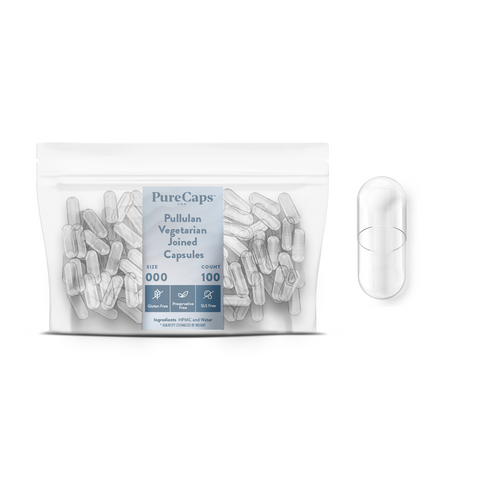 Size 000 Joined Clear Pullulan Capsules (Carton)