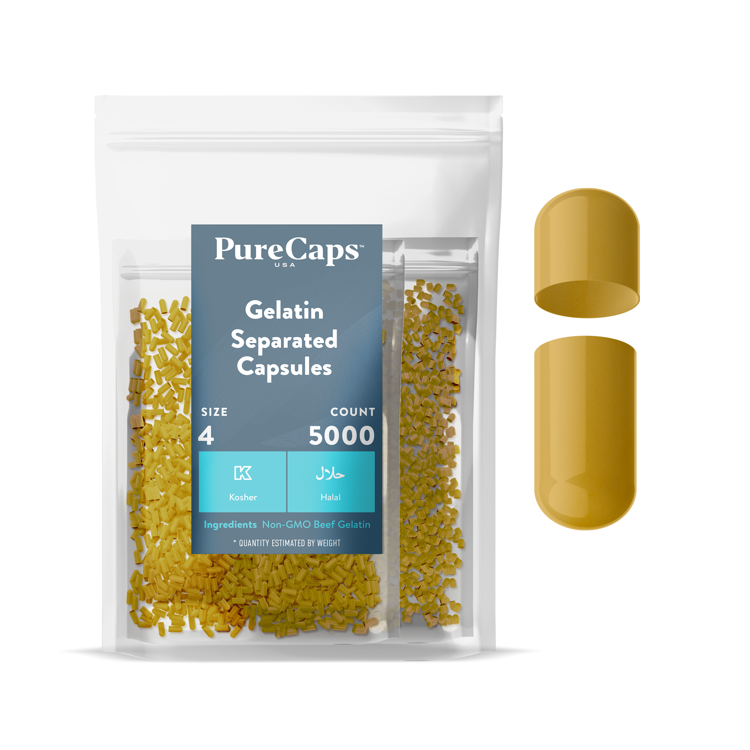 Size 4 Separated Metallic Gelatin Capsules – PureCaps USA | A Capsule ...