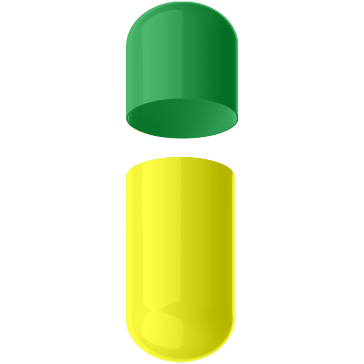 Size 00 Separated Two-Toned Gelatin Capsules