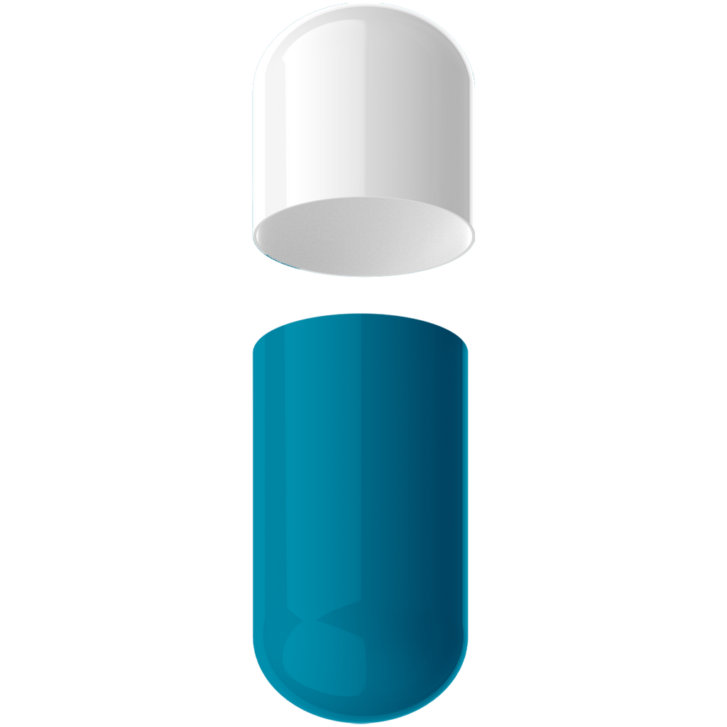 Size 0 Separated Two-Toned Gelatin Capsules