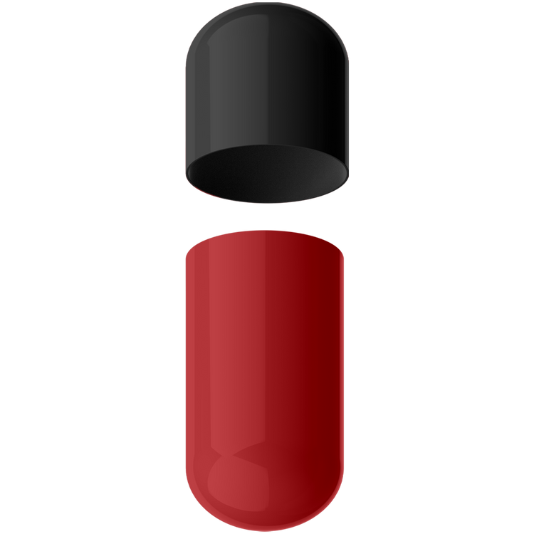 Size 0 Separated Two-Toned Gelatin Capsules