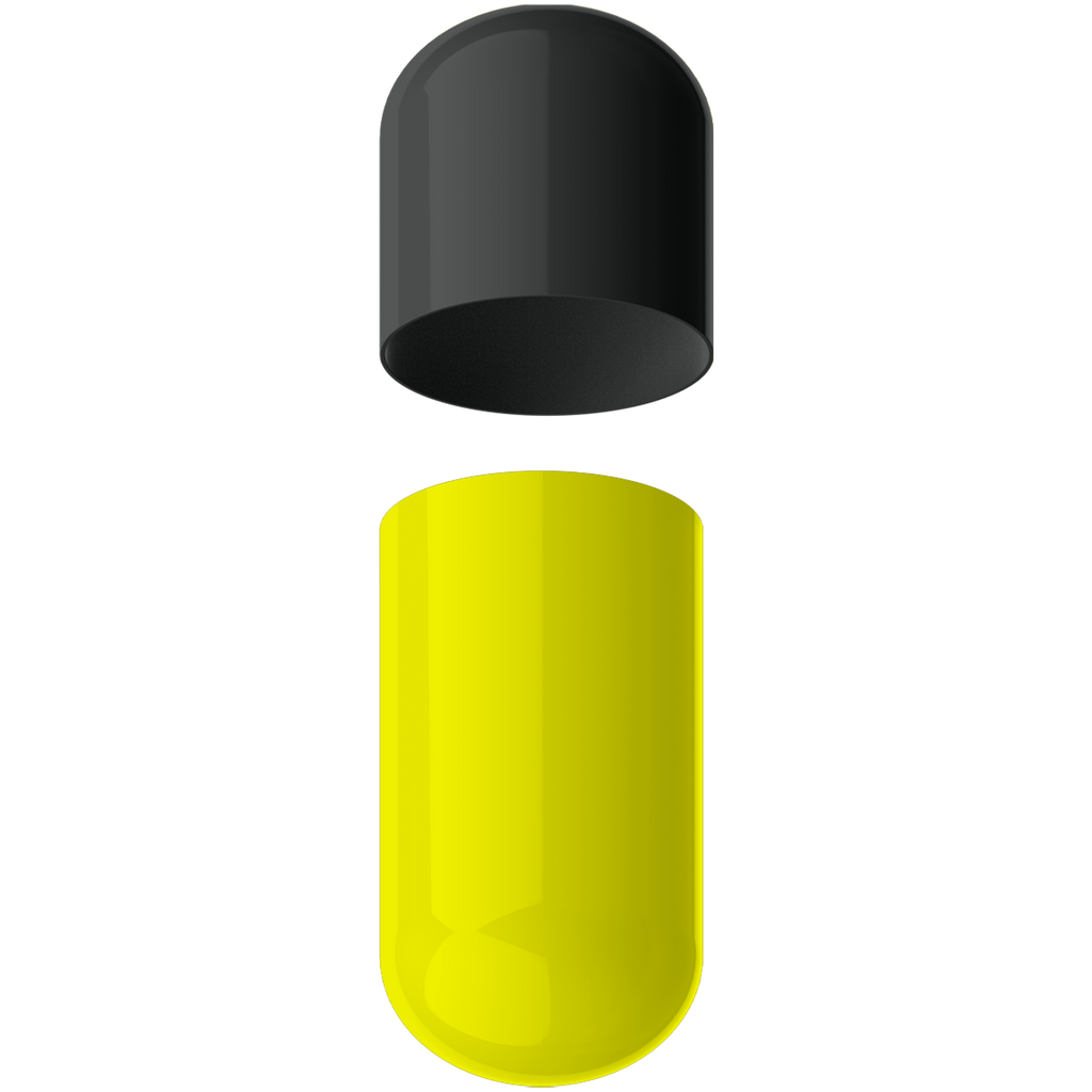 Size 0 Separated Two-Toned Gelatin Capsules