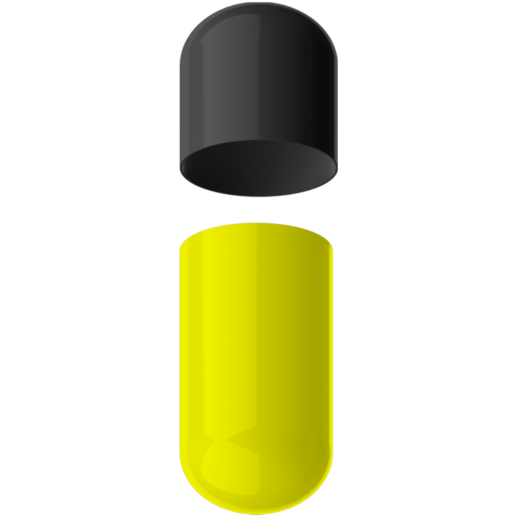 Size 0 Separated Two-Toned Gelatin Capsules