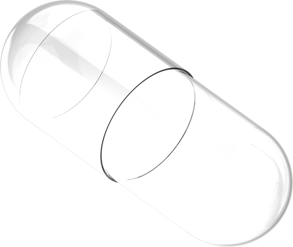 Size 2 Joined Clear Gelatin Capsules (Carton)