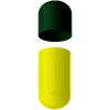 Size 00 Separated Two-Toned Gelatin Capsules