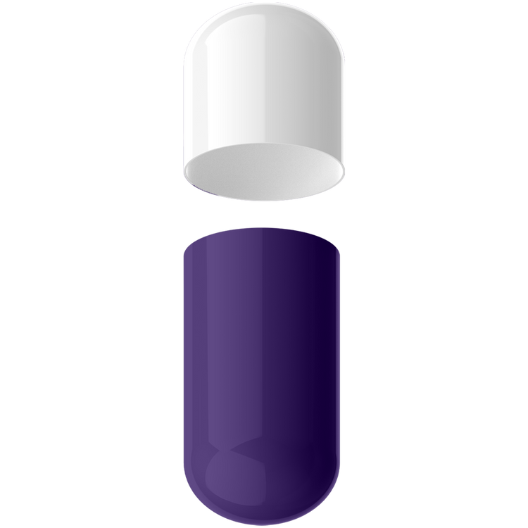 Size 0 Separated Two-Toned Gelatin Capsules