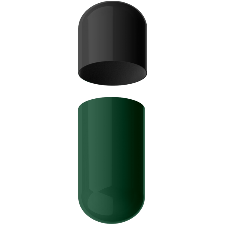 Size 0 Separated Two-Toned Gelatin Capsules