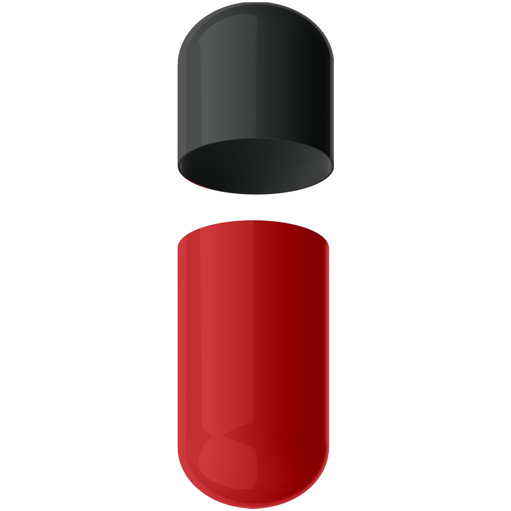 Size 0 Separated Two-Toned Gelatin Capsules