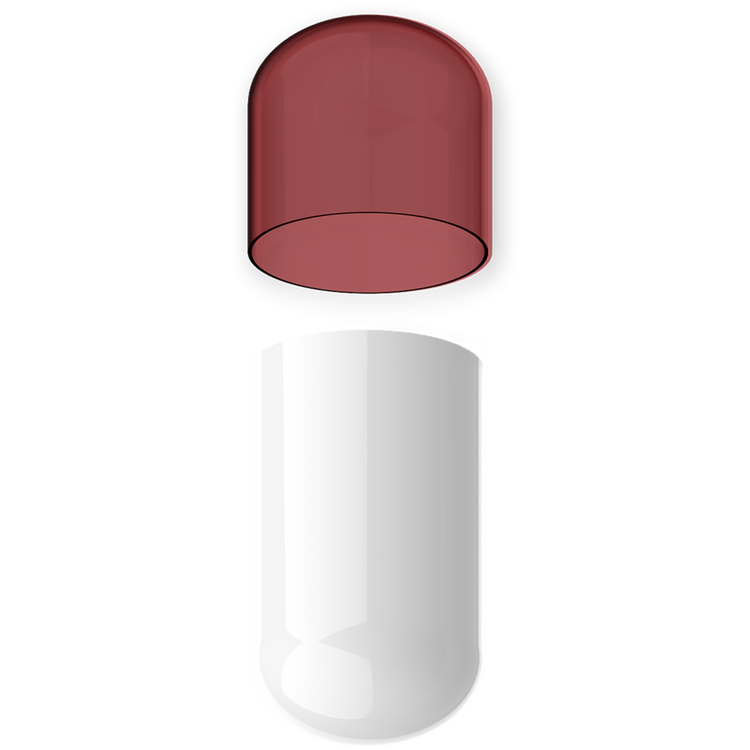 Size 0 Separated Two-Toned Gelatin Capsules