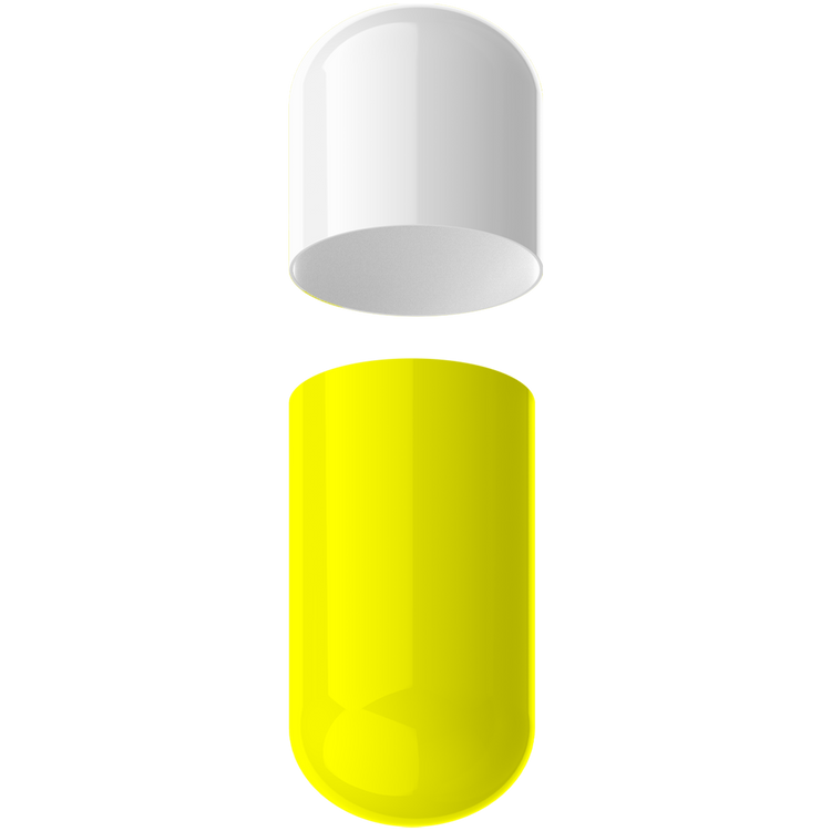 Size 0 Separated Two-Toned Gelatin Capsules